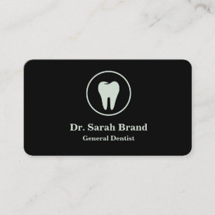 Tarjeta De Visita Dentista Elegante Diente Cuidado Dental