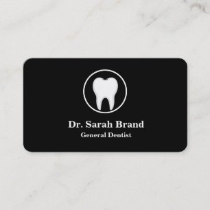 Tarjeta De Visita Dentista Elegante Diente Cuidado Dental