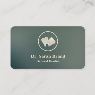 Tarjeta De Visita Dentista Elegante Diente Cuidado Dental