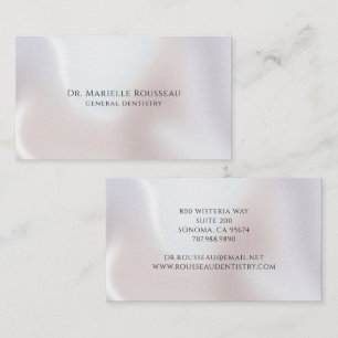 Tarjeta De Visita Dentista Esmalte Perlado