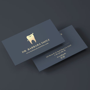 Tarjeta De Visita Dentista estético Carbón Dental Mínimo