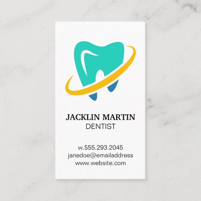 Tarjeta De Visita Dentista | Icono dental (Anverso)