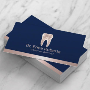Tarjeta De Visita Dentista moderno Rosa de la Marina de la Frontera 