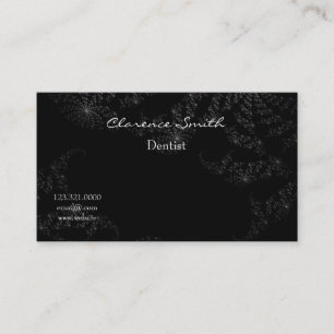 Tarjeta De Visita Dentista Noche Estrellada Negra