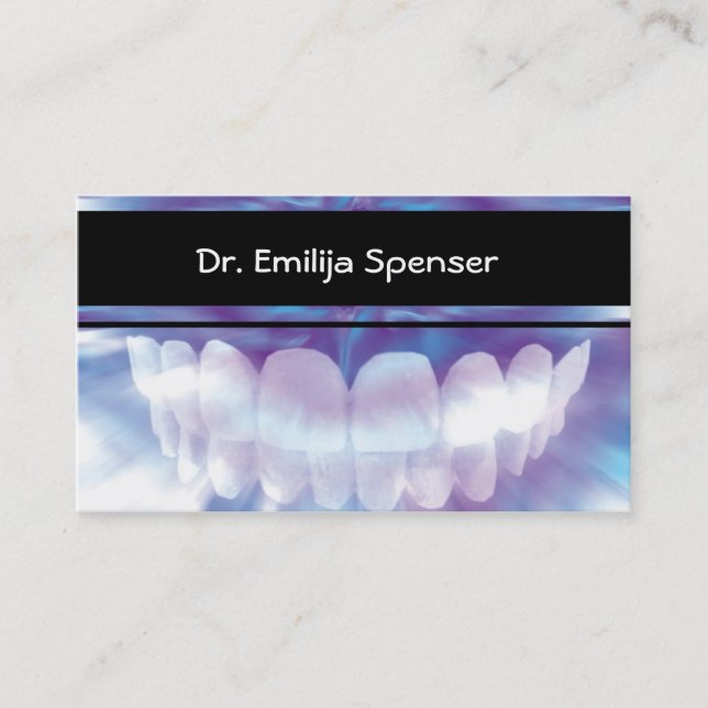 Tarjeta De Visita Dentista Original Teeth Smile Design Business Card (Anverso)
