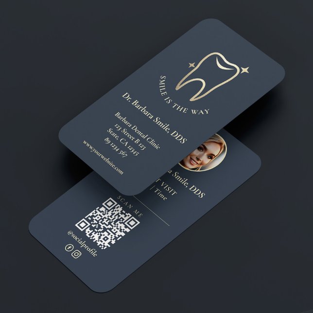 Tarjeta De Visita Dentista Ortodontista Dental Cosmética Carbón (Orthodontist Dentist Dental Cosmetic Charcoal Business Card
)