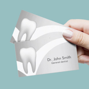Tarjeta De Visita Dentista Plata Moderna Metálica Dental