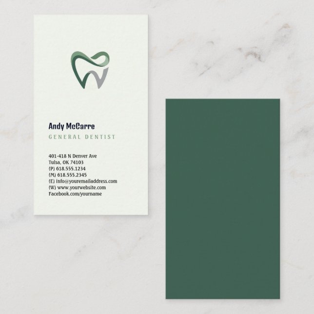 Tarjeta De Visita Dentista | Profesional (Anverso / Reverso)