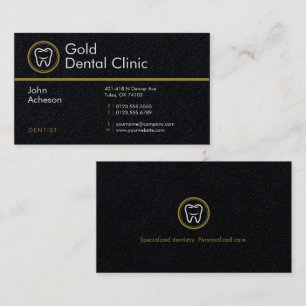 Tarjeta De Visita Dentista profesional   Clínica dental de oro