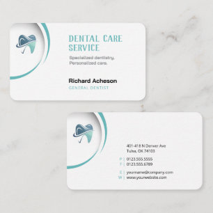 Tarjeta De Visita Dentista profesional   Servicio de atención dental