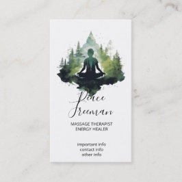 Tarjeta De Visita Dentro del Silencio | Meditación en el Bosque