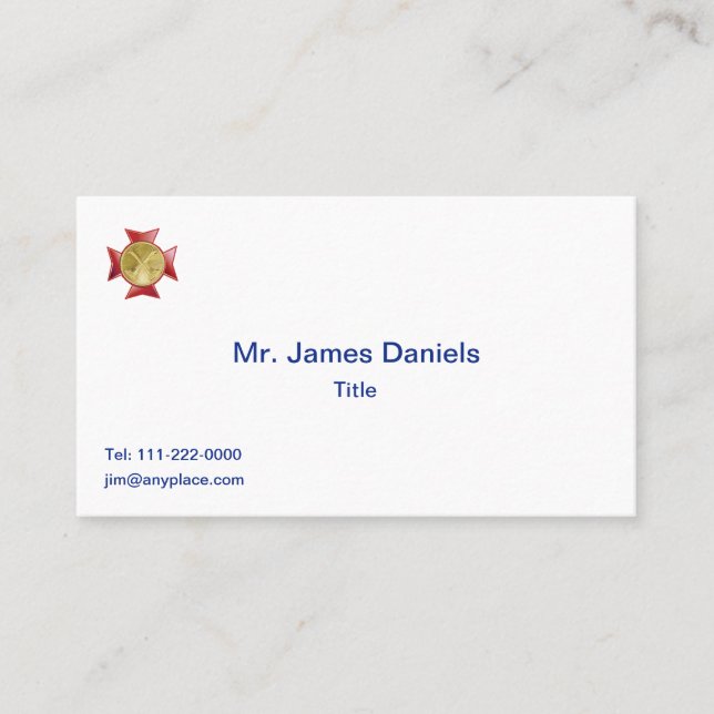 Tarjeta De Visita Departamento de Bomberos 2 Personalizado Bugle (Anverso)