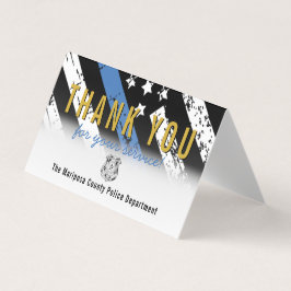 Tarjeta De Visita Departamento de Policía Thin Blue Line Gracias