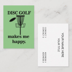 Tarjeta De Visita Deporte de disco de golf Frisbee Golfista Disco de