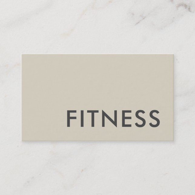 Tarjeta De Visita Deporte de entrenador de fitness de estilo sencill (Anverso)