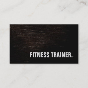 Tarjeta De Visita Deporte de entrenador de fitness marrón moderno