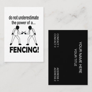 Tarjeta De Visita Deporte de esgrima