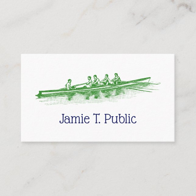 Tarjeta De Visita Deportes acuáticos del equipo de la tripulación Gr (Anverso)