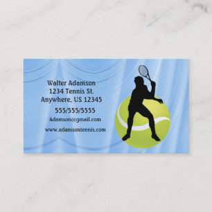 Tarjeta De Visita Deportes de tenis Énfasis jugador bola Personaliz