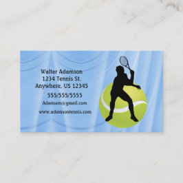 Tarjeta De Visita Deportes de tenis Énfasis jugador bola Personaliza