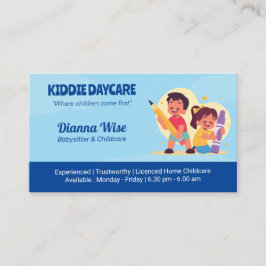 Tarjeta De Visita Deportes profesionales de Daycare | Azul profundo
