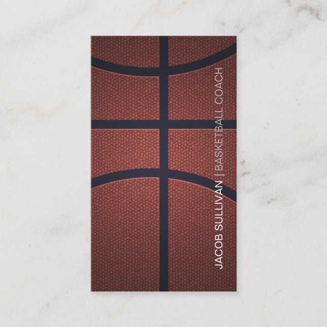 Tarjeta De Visita Deportes profesionales del entrenador de baloncest (Anverso)