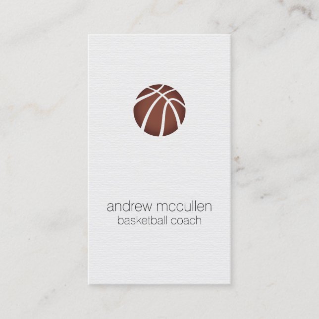 Tarjeta De Visita Deportes profesionales del entrenador de baloncest (Anverso)