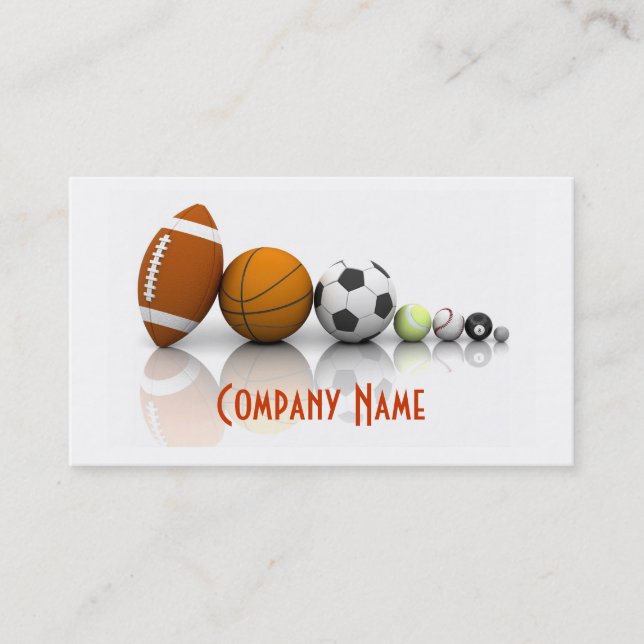 Tarjeta De Visita Deportes/tarjeta de visita de las bolas (Anverso)