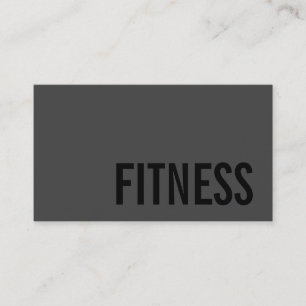 Tarjeta de visita deportiva de fitness gris de mod