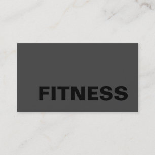 Tarjeta de visita deportiva de fitness gris de mod