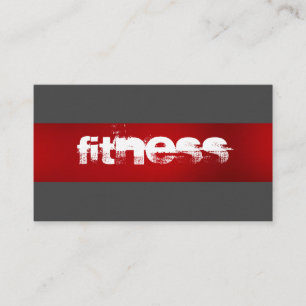 Tarjeta de visita deportiva de fitness gris y ultr