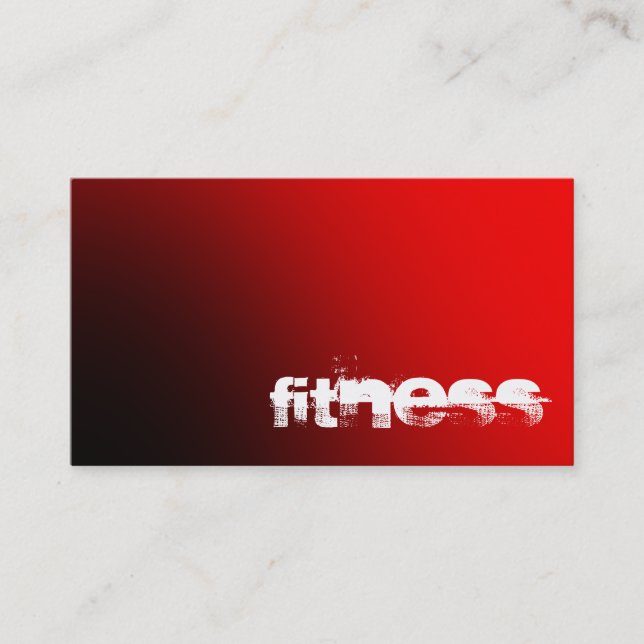 Tarjeta de visita deportiva Oscura Red Light Fitne (Anverso)