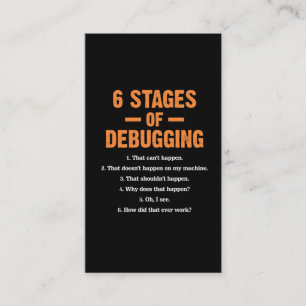 Tarjeta De Visita Depuración de Codificación de Bug Coding Compute