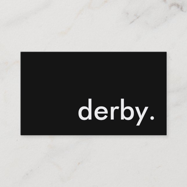 Tarjeta De Visita derby. (Anverso)