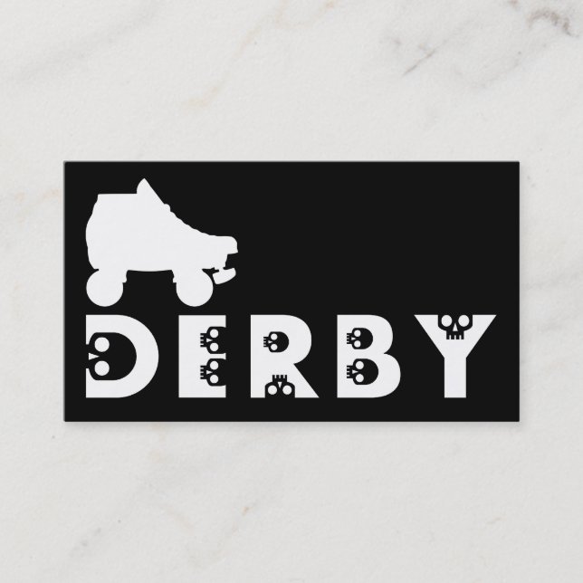 Tarjeta De Visita derby: patín del skullphabet (Anverso)
