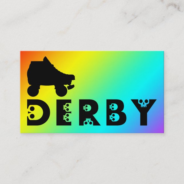 Tarjeta De Visita derby: patín del skullphabet (Anverso)