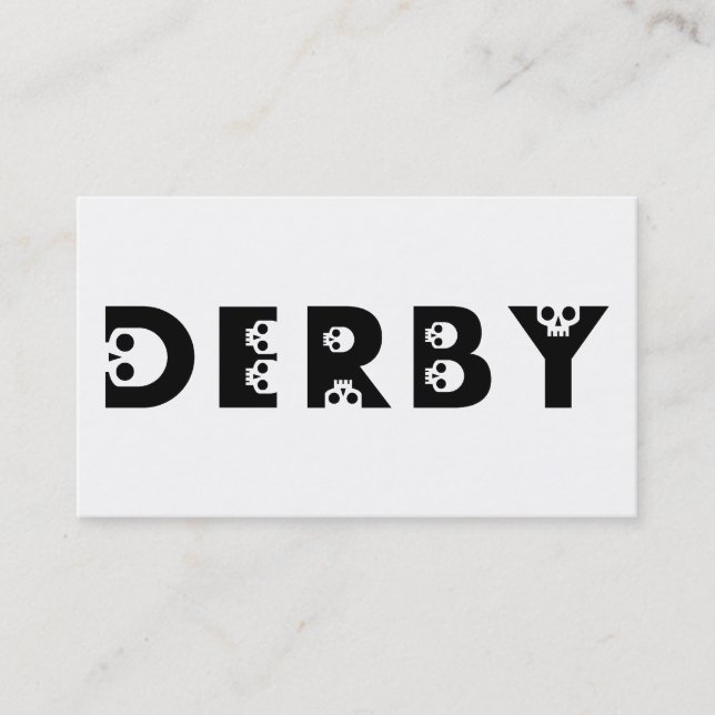 Tarjeta De Visita derby : skullphabet (Anverso)