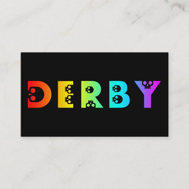 Tarjeta De Visita derby: skullphabet (Anverso)