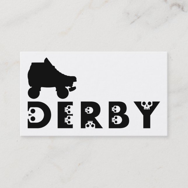 Tarjeta De Visita derby : skullphabet skate (Anverso)