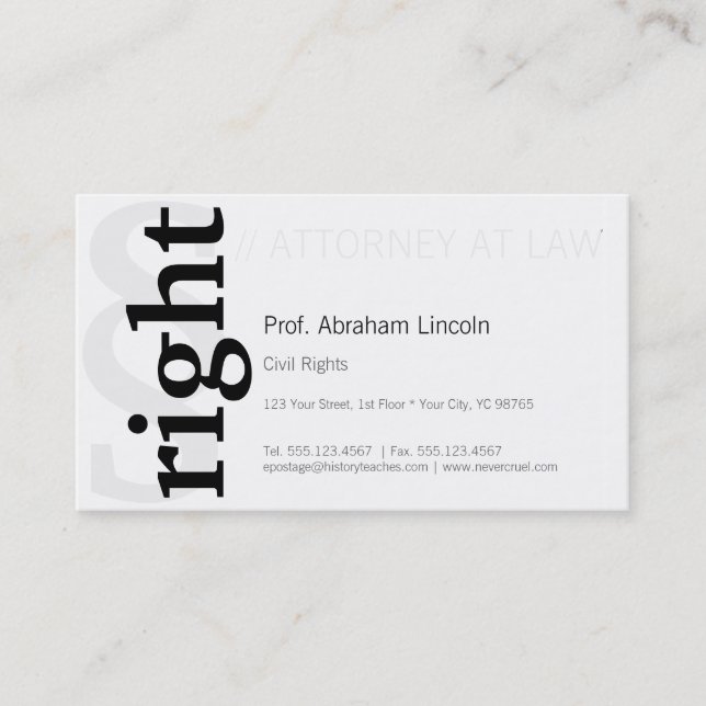 Tarjeta De Visita Derecha! (Anverso)