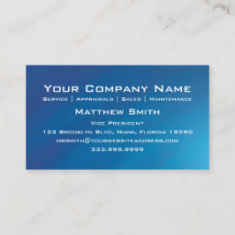 Tarjeta de visita derecha del cielo