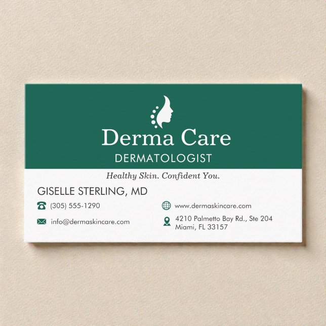 Tarjeta De Visita Dermatologist Office Skin Care Icon (Subido por el creador)