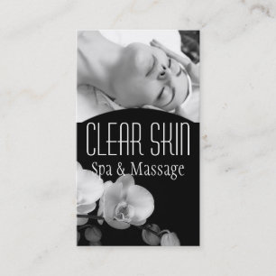 Tarjeta De Visita Dermatólogo de Piel Clara Masaje Facial Spa