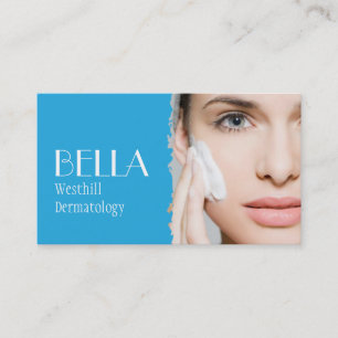 Tarjeta De Visita Dermatólogo de piel clara Masaje facial Spa