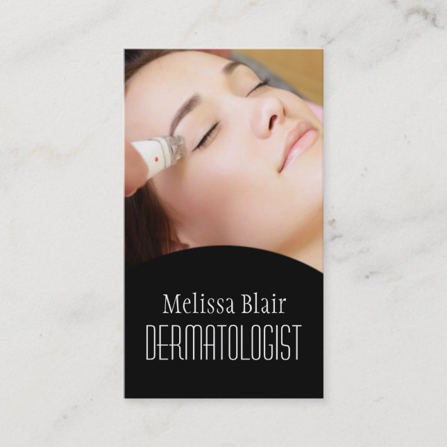 Tarjeta De Visita Dermatólogo de piel clara Masaje facial Spa (Anverso)