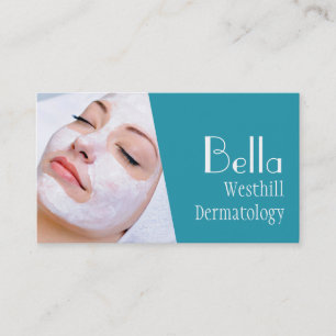 Tarjeta De Visita Dermatólogo de piel clara Masaje facial Spa