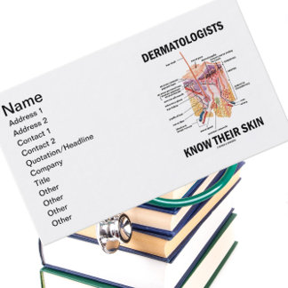 Tarjeta De Visita Dermatólogos conocen su piel (anatomía)