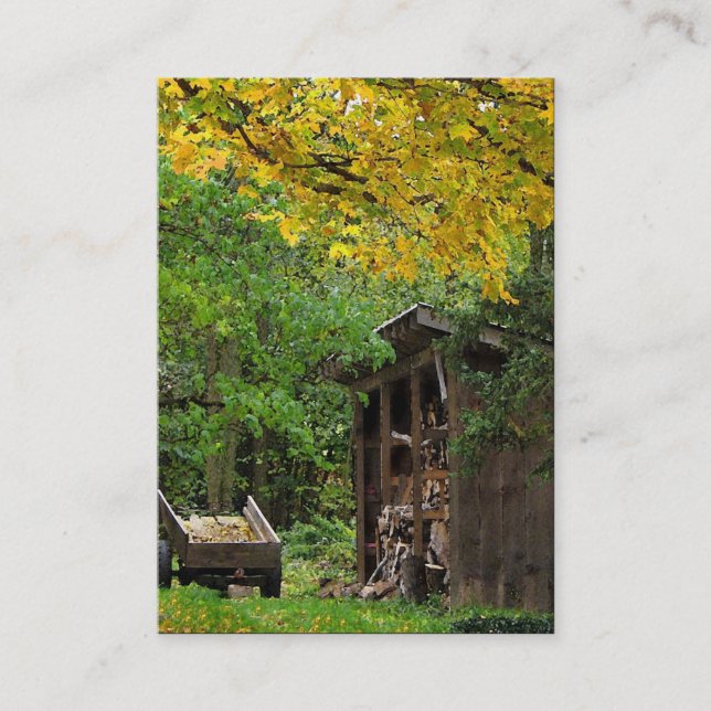 Tarjeta De Visita Derrame de madera ATC (Anverso)