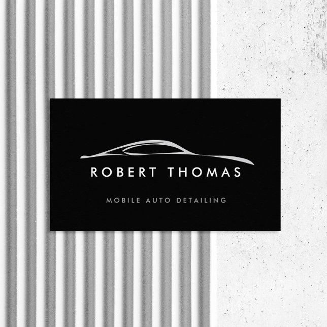 Tarjeta De Visita Desactivación automática en negro, logotipo de rep (Subido por el creador)