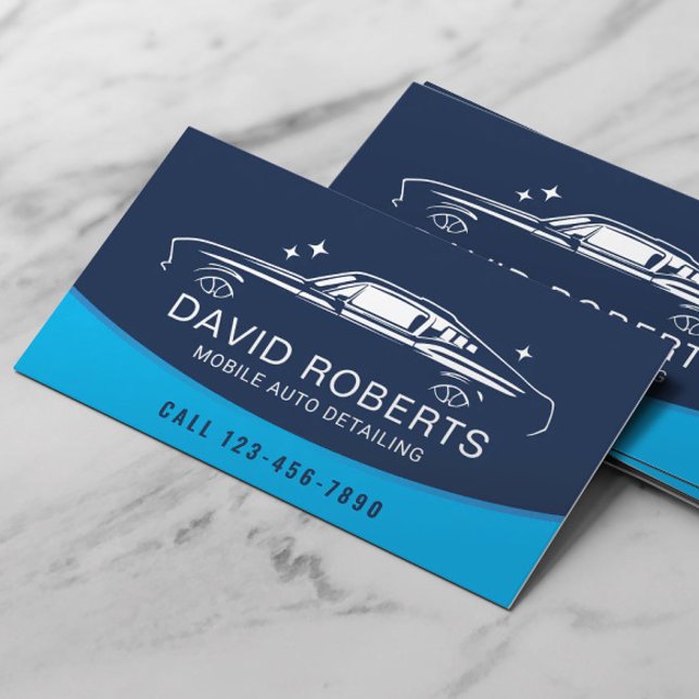 Tarjeta De Visita Desactivación automática móvil de Sparkling Car Wa (Subido por el creador)